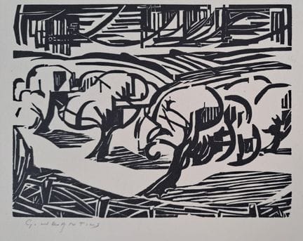 乔治·让蒂尔（1909-1982）
《苹果树》，1951年

木刻版画，印于马雷纸上
艺术家用铅笔亲