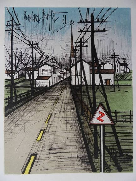伯纳德·布菲
伯纳德·布菲（1928-1999）
《道路》，1962年

石版画（穆洛工作室）
版面
