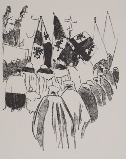 马图兰·梅厄
马图兰·梅厄（1882-1958）
布列塔尼，特雷戈尔地区的游行，1937年

原版木