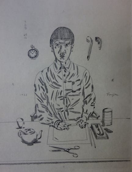 莱昂纳德·次春·藤田
次春·莱昂纳德·藤田（1886-1968）
《书桌前的自画像》，约1923年
