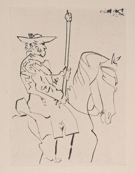 巴勃罗·毕加索
巴勃罗·毕加索
《卡门中的卡门》，1960年

原版铜版画
版面上标有日期
绘于羊皮