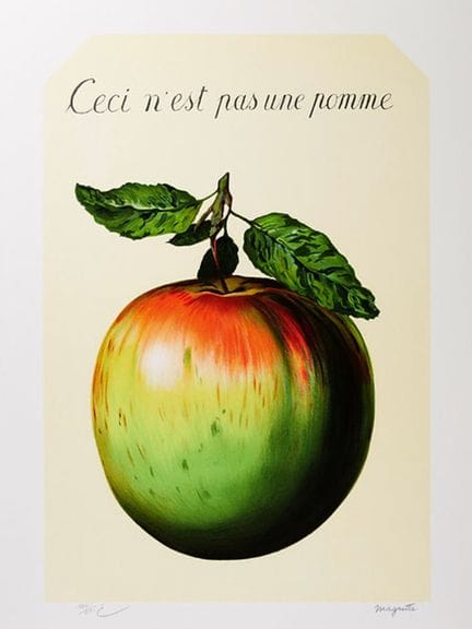 René Magritte 
  Questa non è una mela (formato gr