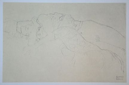 古斯塔夫·克林姆特（据其作品）（1862-1918） 
  情色素描，1979年 

 彩色胶印石版