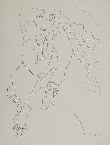 亨利·马蒂斯
亨利·马蒂斯（1869-1954）（据原作）
《端庄的年轻女子》，1943年

根据艺