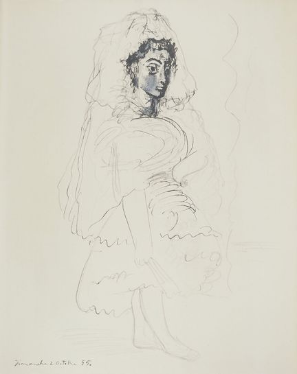 巴勃罗·毕加索
巴勃罗·毕加索（1881-1973）
《雅克琳肖像》，1967年

根据水彩画制作的