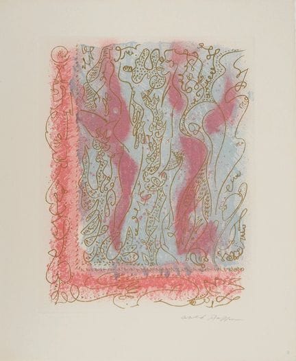 安德烈·马松
安德烈·马松（1896-1987）
《情欲的轻抚》，1960年

原版版画
铅笔签名
