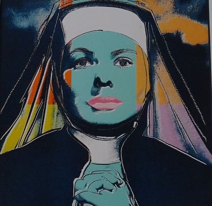 安迪·沃霍尔（据）
英格丽·褒曼，《修女》，1987年， 

彩色丝网印刷，背面盖有“Art 18 
