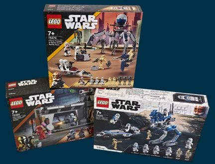 Set of 3 LEGO Star Wars sets:
- 75372 - Clone Troo
