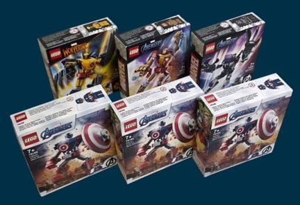 Réunion de 6 sets LEGO Marvel :
- 76168 (3 exempla