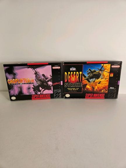 NINTENDO - SUPER NES. Lot de 2 jeux : Choplifter 3