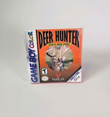 任天堂 - Game Boy Color。游戏：《Deer Hunter》。全新未拆封。美版。发行年