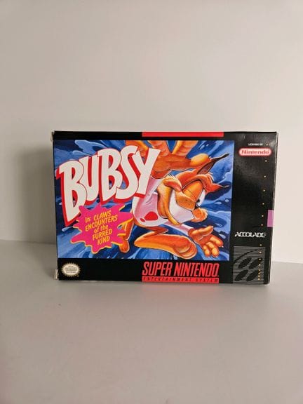 NINTENDO - SUPER NES. Jeu : Bubsy. Complet avec bo