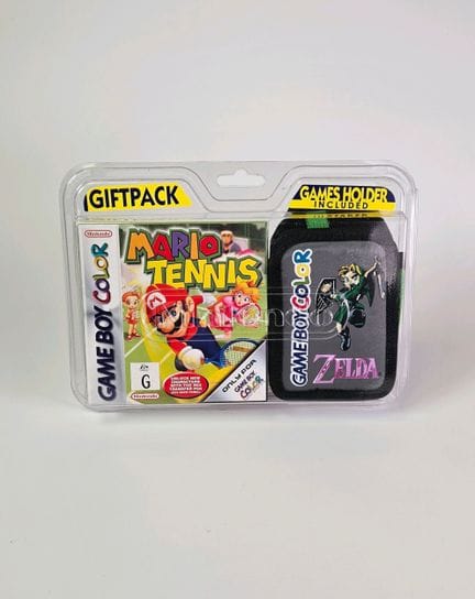 任天堂 - Game Boy Color。游戏：《马里奥网球》礼包。全新，附任天堂官方硬质泡罩包装 
