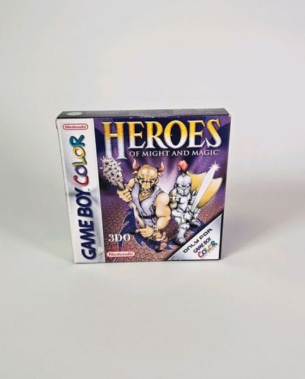 任天堂 - Game Boy Color。游戏：《英雄无敌》。含原装盒、说明书和游戏卡带。PAL E