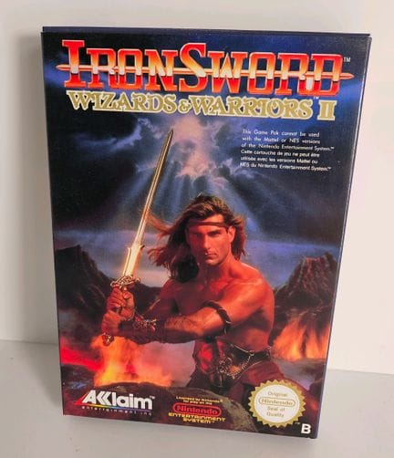 任天堂 - NES。游戏：《Iron Sword Wizards &amp; Warriors 2》