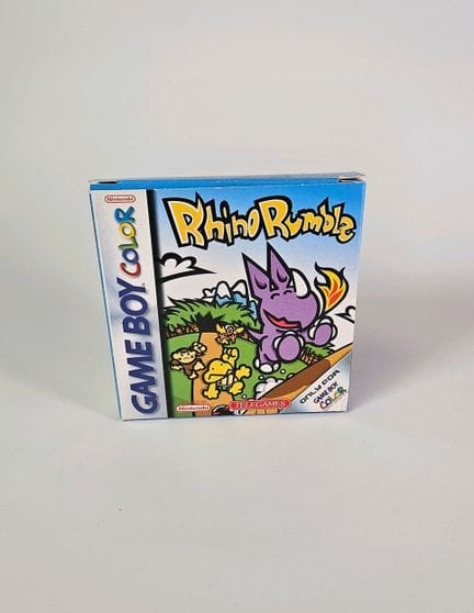 任天堂 - Game Boy Color。游戏：《犀牛大乱斗》。含原装盒、说明书和游戏卡带。PAL欧