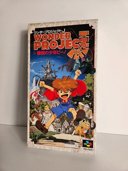 任天堂 - 超级红白机。游戏：《Wonder Project J》。含原装盒、说明书和游戏卡带。日版