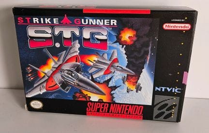 NINTENDO - SUPER NES. Jeu : STG Strike Gunner. Com