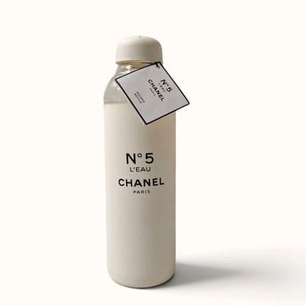 CHANEL. "N°5 l'eau Chanel Paris" glass water bottl