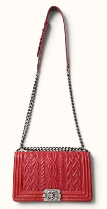 CHANEL. Borsa a tracolla "Boy Celtic" in agnello r