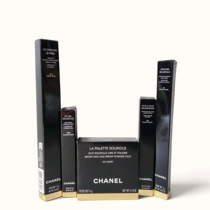 CHANEL. Set includes an eyebrow palette (shade 03 