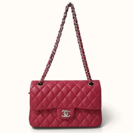 CHANEL. Borsa classica a doppia patta in agnello t