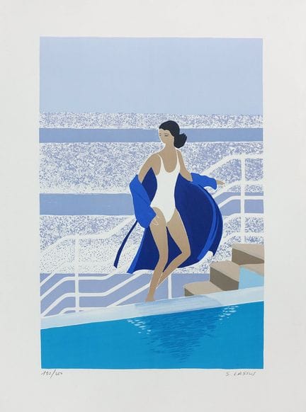 塞尔日·拉苏斯
塞尔日·拉苏斯（1933-）
《圣马洛的海水浴疗中心》，1982年

原版石版画
铅