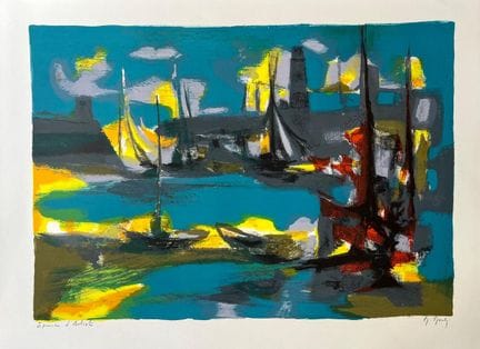 Marcel Mouly
Le barche a vela nel porto, 1940-1950