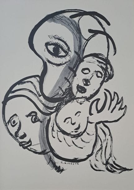 Henri Gineste (1929-)
Wunderbare Geschöpfe 1

Lith