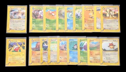 Set di 18 carte Pokémon - Comuni.
Serie del blocco