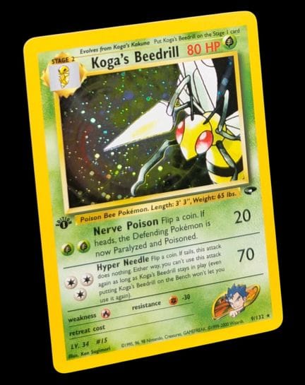 Carta Pokémon "Koga's Beedrill" (Beedrill di Koga)