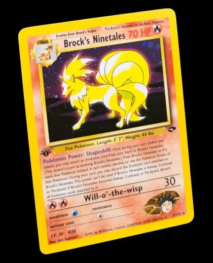 Carta Pokémon "Brock's Ninetales" (Feunard di Piet