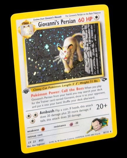 Carta Pokémon "Giovanni's Persian" (Persian di Gio