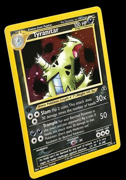 Pokémon Tyranitar (Tyranocif) Card 12/75 – Hologra