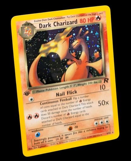 Carta Pokémon Dracaufeu Obscur 4/82 - Olografica.

