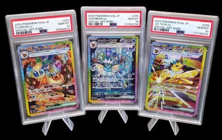Set of 3 graded Pokémon cards - SAR - PSA 10.
Scar