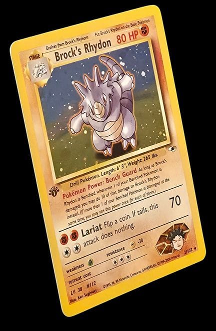 Carta Pokémon "Brock's Rhydon" (Rhydon di Pietra) 