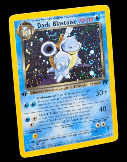 Carta Pokémon Tortank Oscuro 3/82 - Olografica.
Se