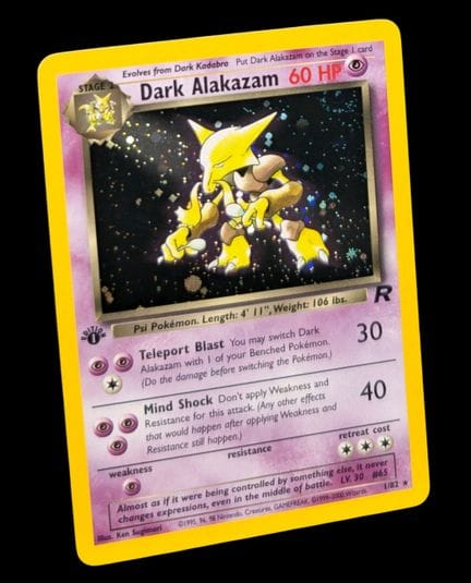 Carta Pokémon Alakazam Oscuro 1/82 - Olografica.
S