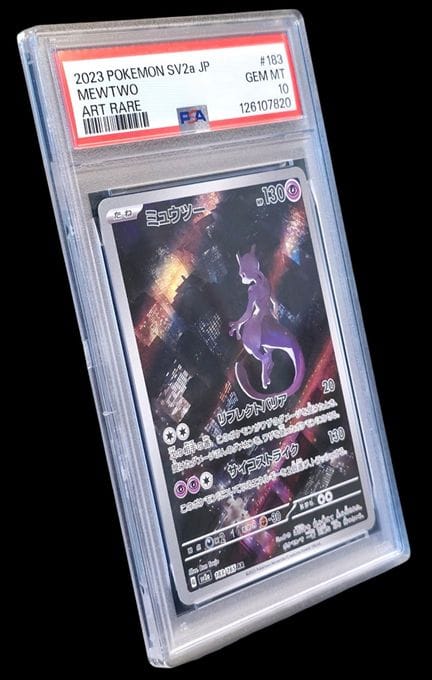 Graded Mewtwo Pokémon Card 183/165 – AR – PSA 10. 
