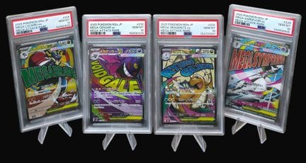 Set of 4 graded Pokémon cards - MA - PSA 10.
Mega 