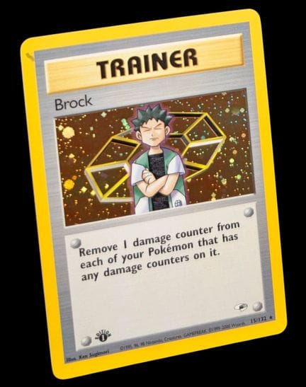 Carta Pokémon Brock (Pierre) 15/132 - Olografica.
