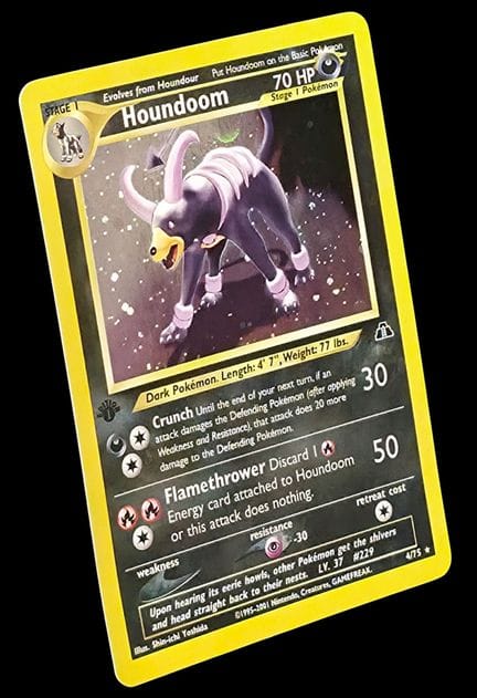 Pokémon Houndoom Card 4/75 – Holographic.
From the