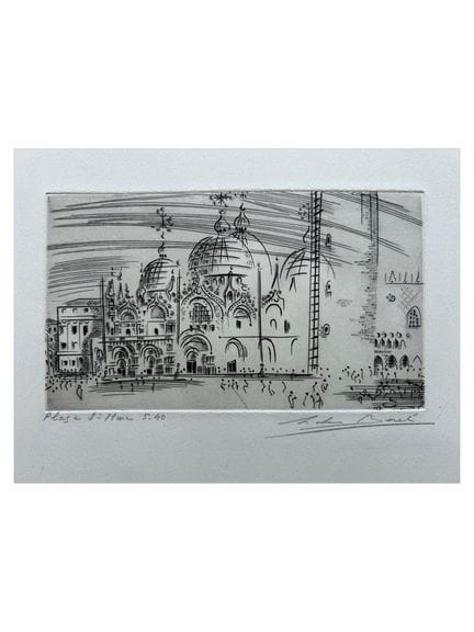 Michel Beret (1914 - 1966)
La place Saint Marc

Gr