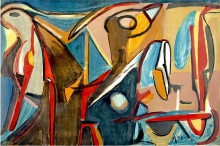 Bram van Velde
MP 363 - Eclosion, 1980
  
  Lithog
