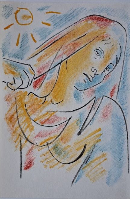 Jean Cocteau (1889-1963)
Antigone

Lithographie or
