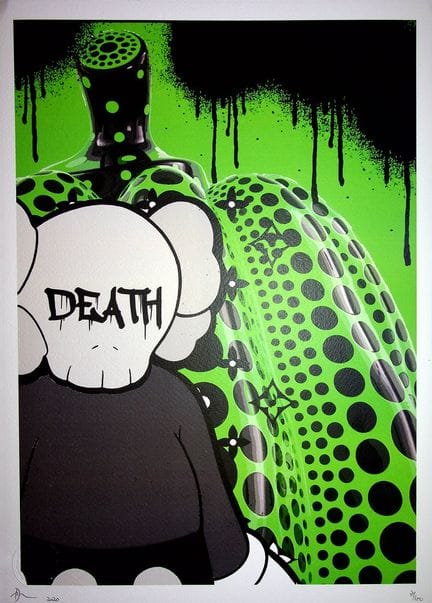 Death NYC
Kaws mit Green Murakami

Original-Siebdr
