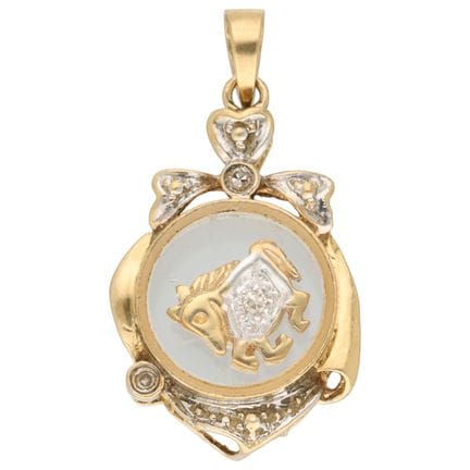 Pendentif « spinner » cinétique en or jaune 18 car