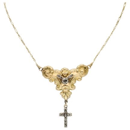 Halskette aus 18 Karat Gelbgold, besetzt mit Diama