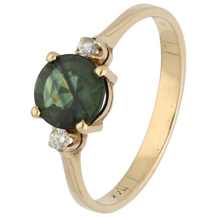 Ring aus 14-karätigem Gelbgold, besetzt mit einem 